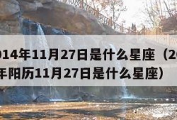 2014年11月27日是什么星座（2014年阳历11月27日是什么星座）