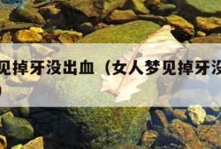 女人梦见掉牙没出血（女人梦见掉牙没出血又安上去）