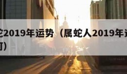 属蛇2019年运势（属蛇人2019年运势如何）