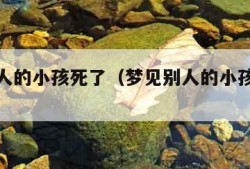 梦见别人的小孩死了（梦见别人的小孩死了埋了）