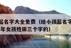 给小孩起名字大全免费（给小孩起名字大全免费2023年女孩姓田三个字的）