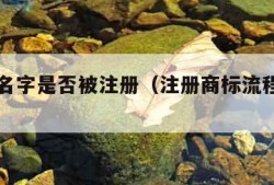 查公司名字是否被注册（注册商标流程及费用）