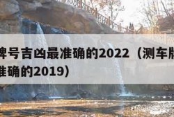 测车牌号吉凶最准确的2022（测车牌号吉凶最准确的2019）