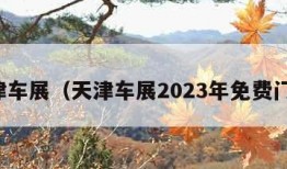 天津车展（天津车展2023年免费门票）