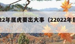 2022年属虎要出大事（22022年属虎）