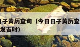 今日日子黄历查询（今日日子黄历查询2024年理发吉时）