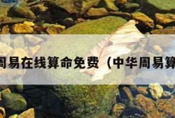 中华周易在线算命免费（中华周易算命网）