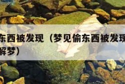 梦见偷东西被发现（梦见偷东西被发现什么意思周公解梦）