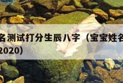 宝宝姓名测试打分生辰八字（宝宝姓名打分免费测试2020）