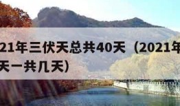 2021年三伏天总共40天（2021年三伏天一共几天）