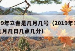 2019年立春是几月几号（2019年立春是几月几日几点几分）