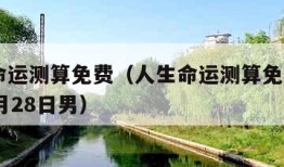 人生命运测算免费（人生命运测算免费1972年5月28日男）