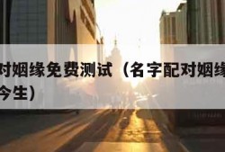 名字配对姻缘免费测试（名字配对姻缘免费测试前世今生）