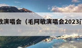 毛阿敏演唱会（毛阿敏演唱会2023门票价格）