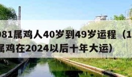 1981属鸡人40岁到49岁运程（1981属鸡在2024以后十年大运）