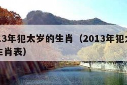 2013年犯太岁的生肖（2013年犯太岁的生肖表）