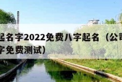 公司起名字2022免费八字起名（公司取名字八字免费测试）