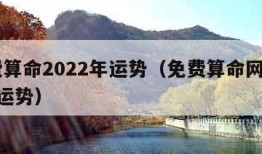 免费算命2022年运势（免费算命网2022年运势）