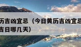 今日黄历吉凶宜忌（今日黄历吉凶宜忌冲这个月黄道吉日哪几天）