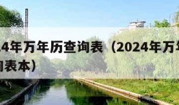 2024年万年历查询表（2024年万年历查询表本）