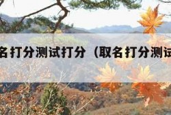 免费取名打分测试打分（取名打分测试打分免费）