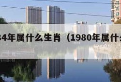 1984年属什么生肖（1980年属什么生肖）