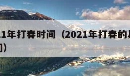 2021年打春时间（2021年打春的具体时间）