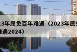 2023年属兔百年难遇（2023年属兔百年难遇2024）