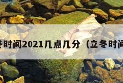 立冬时间2021几点几分（立冬时间表）