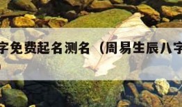 生辰八字免费起名测名（周易生辰八字免费起名测名）