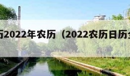 日历2022年农历（2022农历日历全年）