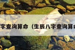 生辰八字查询算命（生辰八字查询算命专业）