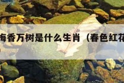 春色红梅香万树是什么生肖（春色红花香万树解生肖）