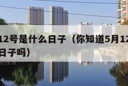 五月12号是什么日子（你知道5月12日是什么日子吗）