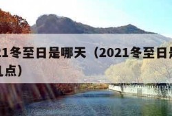 2021冬至日是哪天（2021冬至日是哪天几点）