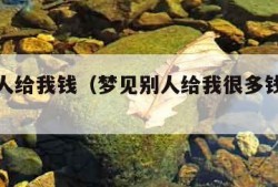 梦见有人给我钱（梦见别人给我很多钱是什么预兆）