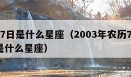 7月7日是什么星座（2003年农历7月7日是什么星座）