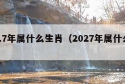 2017年属什么生肖（2027年属什么生肖）